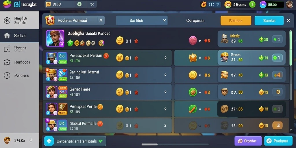 Berbagai karakter menarik untuk dipilih.