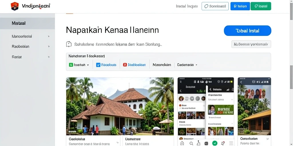 Layar utama yang menampilkan fitur terbaru dan acara dalam game.